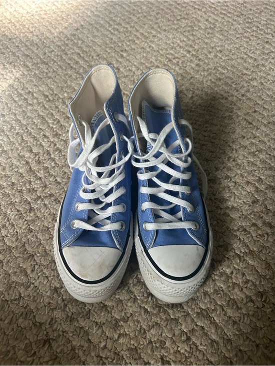 Converse Shoes - Converse Light Blue High-Top Sneakers with White Accents